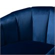 Baxton Studio Tomasso Velvet Upholstered Gold Metal Finish Accent Chair in Blue