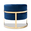 Baxton Studio Tomasso Velvet Upholstered Gold Metal Finish Accent Chair in Blue