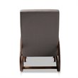 Baxton Studio Kaira Fabric and Wood Rocking Chair with Ottoman in Gray