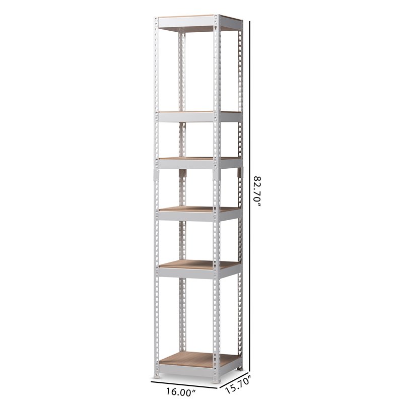 Baxton Studio Gavin Black Metal 4-Shelf Closet Storage Racking