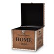 Baxton Studio Violetta Fabric and Wood Ottoman with Storage in Beige