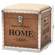 Baxton Studio Violetta Fabric and Wood Ottoman with Storage in Beige