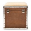 Baxton Studio Violetta Fabric and Wood Ottoman with Storage in Beige