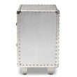 Baxton Studio Davet Silver Metal 2-Drawer End Table