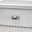 Baxton Studio Davet Silver Metal 2-Drawer End Table