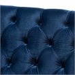 Baxton Studio Silvana Velvet Fabric Accent Chair in Navy Blue