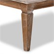 Baxton Studio Esme Linen Upholstered Wood Accent Chair in Beige White Washed