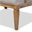 Baxton Studio Agnes Tufted Linen Fabric and White-Washed Oak Wood Sofa in Beige