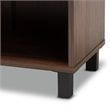 Baxton Studio Rossin Walnut Brown Finished 2-Door Wood Shoe Cabinet