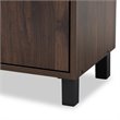 Baxton Studio Rossin Walnut Brown Finished 2-Door Wood Shoe Cabinet