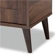 Baxton Studio Cormier Walnut Brown finished 2-Door Wood Shoe Cabinet