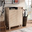 Baxton Studio Fella Two-Tone Oak Brown and Dark Gray Shoe Cabinet