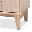 Baxton Studio Fella Two-Tone Oak Brown and Dark Gray Shoe Cabinet