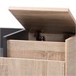 Baxton Studio Fella Two-Tone Oak Brown and Dark Gray Shoe Cabinet