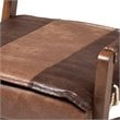 Baxton Studio Rovelyn Faux Leather Walnut Wood Accent Chair in Brown