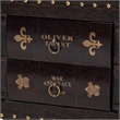 Baxton Studio Charlier Faux Leather and Wood Ottoman with Storage in Dark Brown