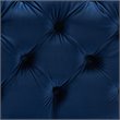 Baxton Studio Avara Modern Tufted Velvet Ottoman in Royal Blue and Gold