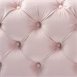 Baxton Studio Avara Modern Tufted Velvet Ottoman in Light Pink and Gold