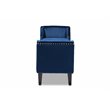Baxton Studio Perret Tufted Velvet and Wood Bench in Royal Blue