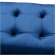 Baxton Studio Perret Tufted Velvet and Wood Bench in Royal Blue