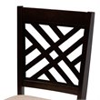 Baxton Studio Caron 5-Piece Wood Dining Set in Sand and Espresso Brown