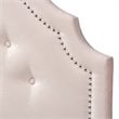 Baxton Studio Cora Tufted Velvet and Wood Twin Headboard in Light Pink