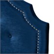 Baxton Studio Cora Tufted Velvet and Wood Twin Headboard in Royal Blue
