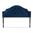 Baxton Studio Cora Tufted Velvet and Wood Queen Headboard in Royal Blue