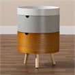 Baxton Studio Elison Multi Color 3-Tier Wood End Table