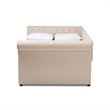 Baxton Studio Mabelle Tufted Fabric and Wood Full Daybed with Trundle in Beige