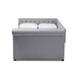 Baxton Studio Mabelle Tufted Fabric and Wood Full Daybed with Trundle in Gray
