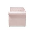 Baxton Studio Mabelle Velvet and Wood Twin Daybed with Trundle in Light Pink