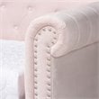 Baxton Studio Mabelle Velvet and Wood Twin Daybed with Trundle in Light Pink