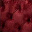 Baxton Studio Avara Modern Tufted Velvet Ottoman in Burgundy and Gold