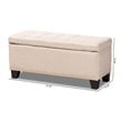 Baxton Studio Fera Tufted Fabric Ottoman with Storage in Beige