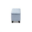 Baxton Studio Fera Tufted Fabric Ottoman with Storage in Light Blue
