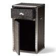 Baxton Studio Cosette Silver Metal Floral Accent Cabinet