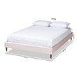 Baxton Studio Volden Velvet Upholstered Wood Platform King Bed in PInk