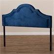 Baxton Studio Rita Velvet and Wood Full Headboard in Navy Blue