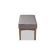 Baxton Studio Arvid Modern Fabric Upholstered Wood Dining Bench in Gray