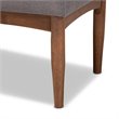 Baxton Studio Arvid Modern Fabric Upholstered Wood Dining Bench in Gray