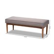 Baxton Studio Arvid Modern Fabric Upholstered Wood Dining Bench in Gray