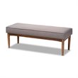 Baxton Studio Arvid Modern Fabric Upholstered Wood Dining Bench in Gray