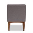 Baxton Studio Arvid Modern Fabric Upholstered and Wood Accent Chair in Gray