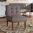 Baxton Studio Arvid Modern Fabric Upholstered and Wood Accent Chair in Gray