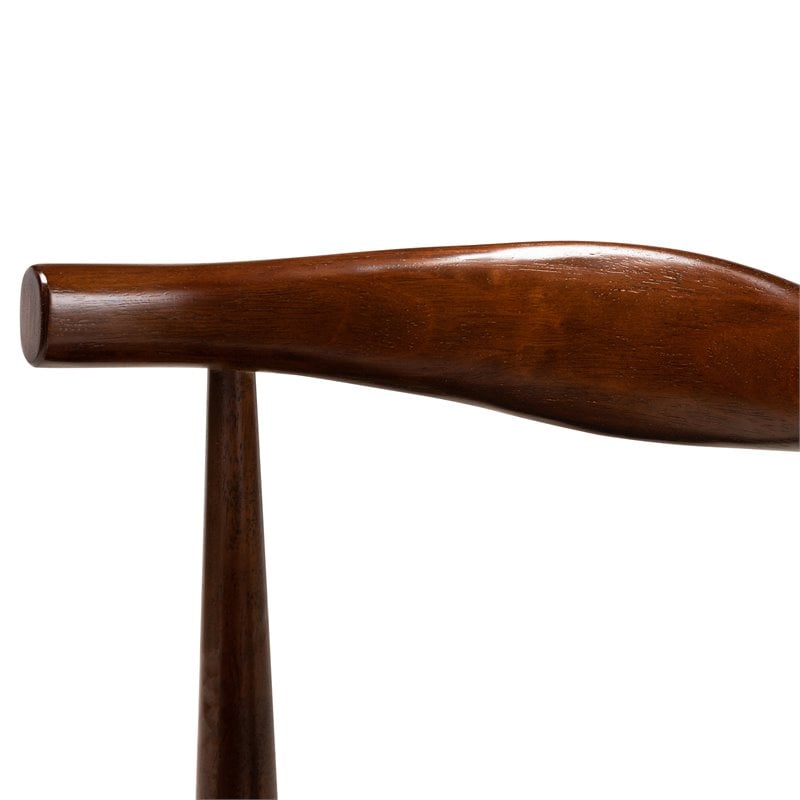 Baxton Studio Eira Faux Leather and Wood Dining Chairs in Black (Set of 2)