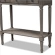 Baxton Studio Noelle Contemporary Wood 3-Drawer Console Table in Gray