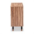 Baxton Studio Valina 2-Door Wood Shoe Storage Cabinet in Oak-Black