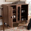 Baxton Studio Valina 2-Door Wood Shoe Storage Cabinet in Oak-Black
