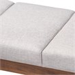 Baxton Studio Larisa Fabric Upholstered Wood Bench in Beige and Walnut Brown